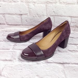 Clarks Artisan Tarah Brae Pumps 9.5 Suede Leather purple